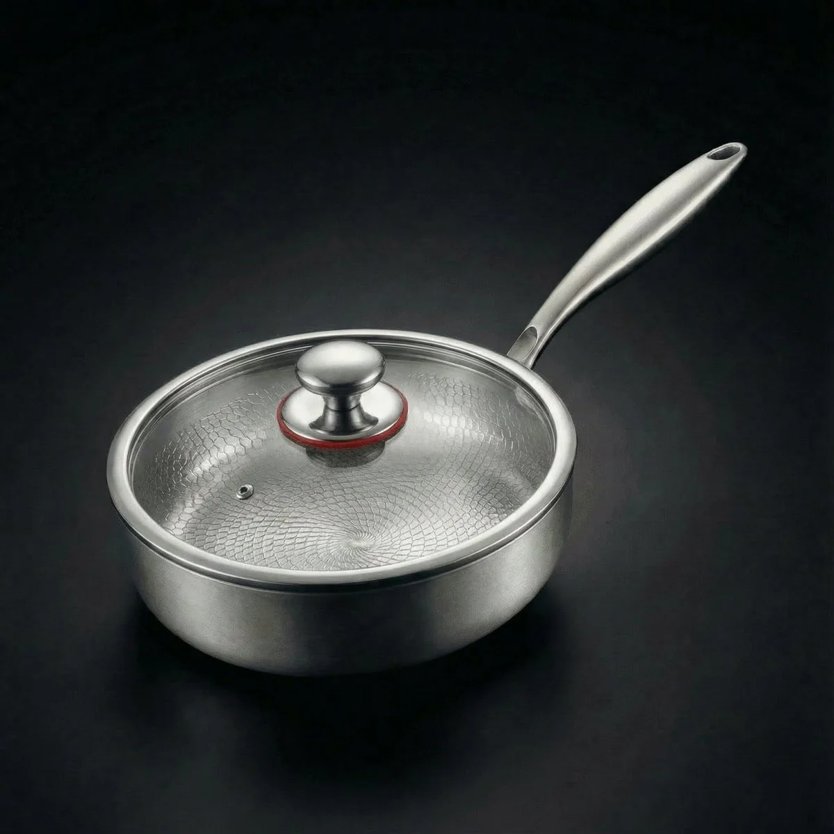 Hand-Hammered High-Wall Titanium Pan - Image 4